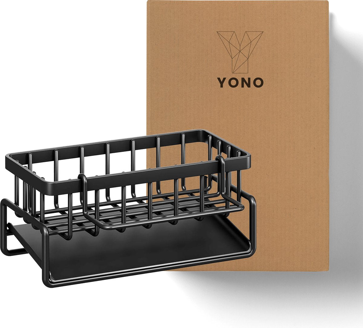 YONO Gootsteen Organizer voor Aanrecht en Keuken - Vaatdoek en Spons Houder - Zwart