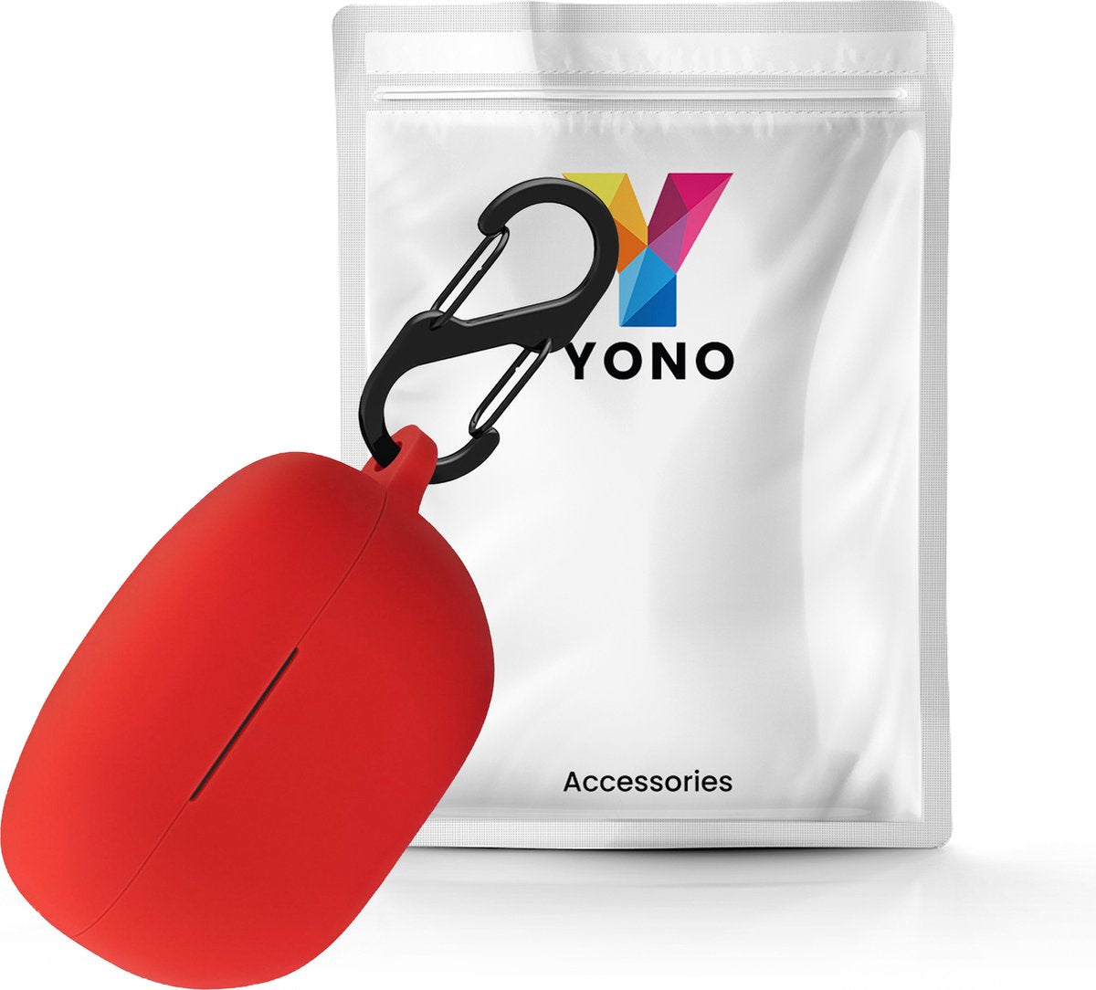 YONO Soft Case geschikt voor Sony WF-1000XM5 - Hoesje met Clip - Rood