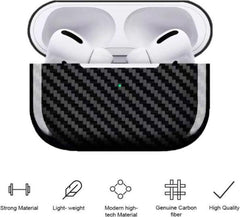 YONO Carbon Hoesje geschikt voor Apple Airpods Pro / Pro 2 – Hard Case - Beschermhoes - Zwart