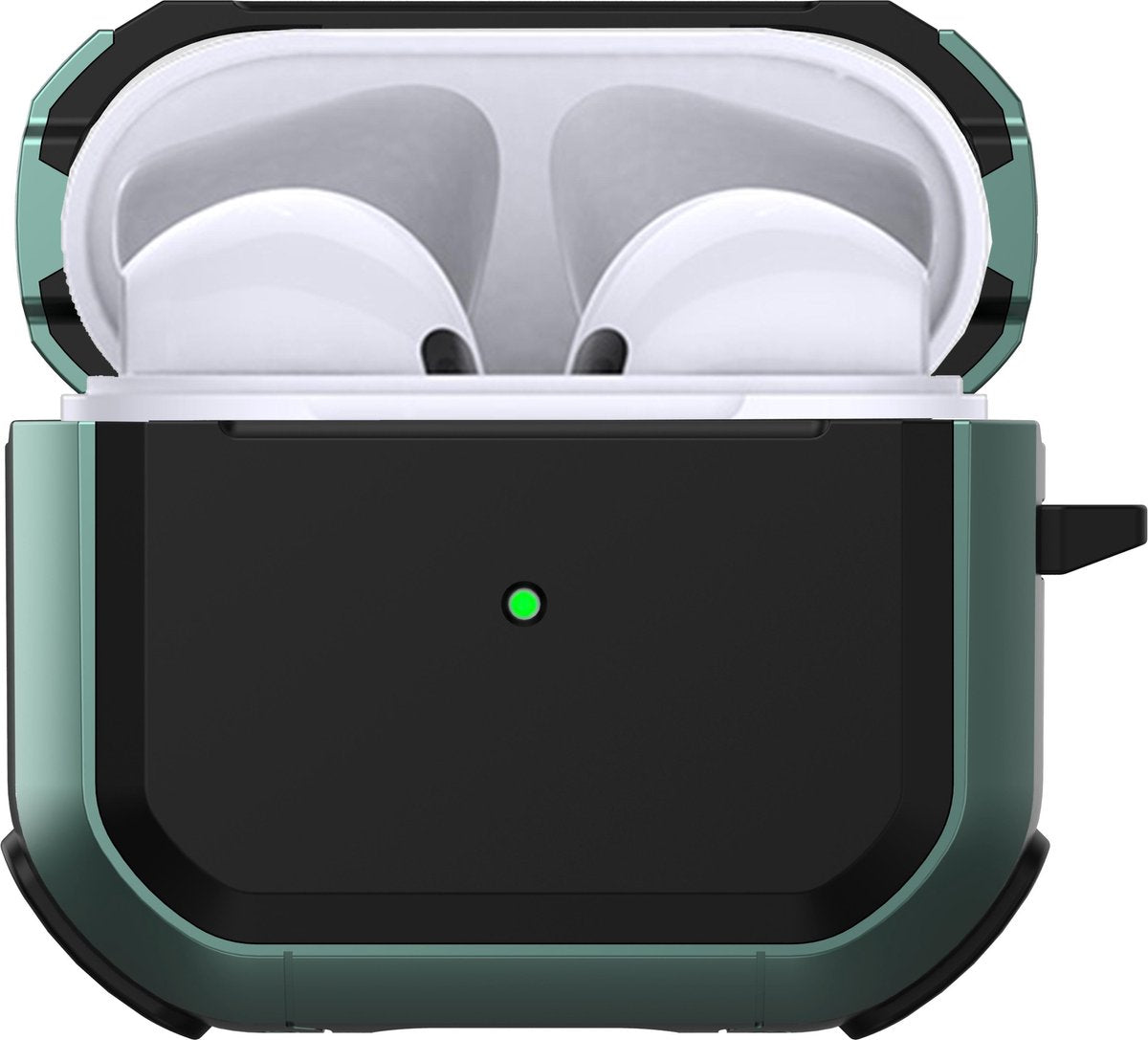 YONO Hoesje geschikt voor Airpods Pro 1/2 – Armor Hard Case – Groen