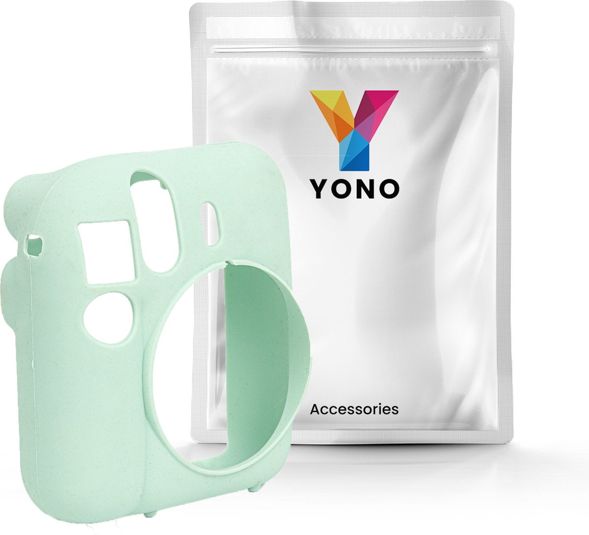 YONO Siliconen Hoesje geschikt voor Fujifilm Instax Mini 12 - Skin Case - Mint Groen