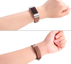 YONO Leer Bandje Bruin geschikt voor Fitbit Charge 2 – Vervangende Armband in Lederen Design