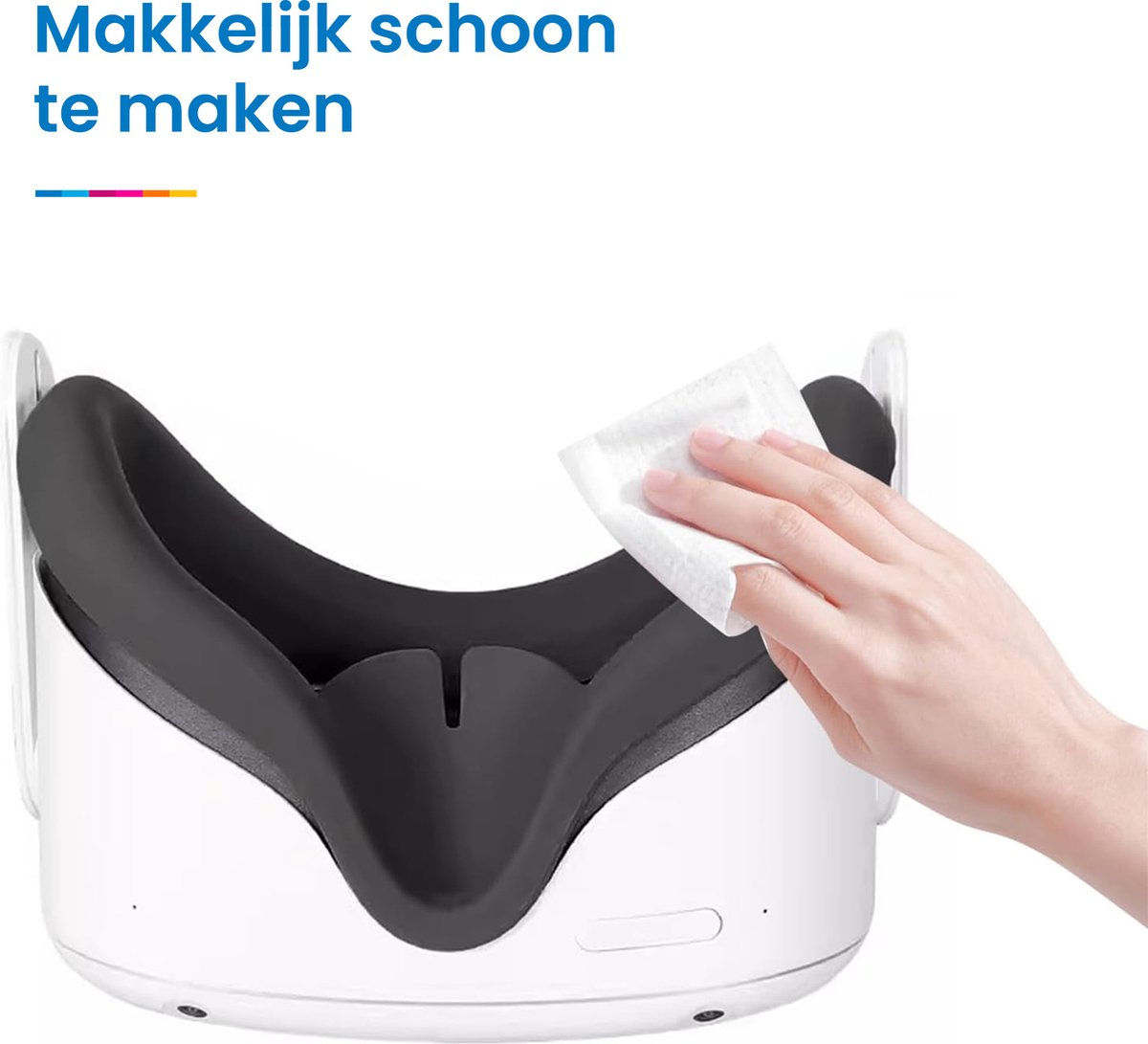 YONO Cover geschikt voor Oculus / Meta Quest 2 VR Bril - Siliconen Case Masker - Zwart