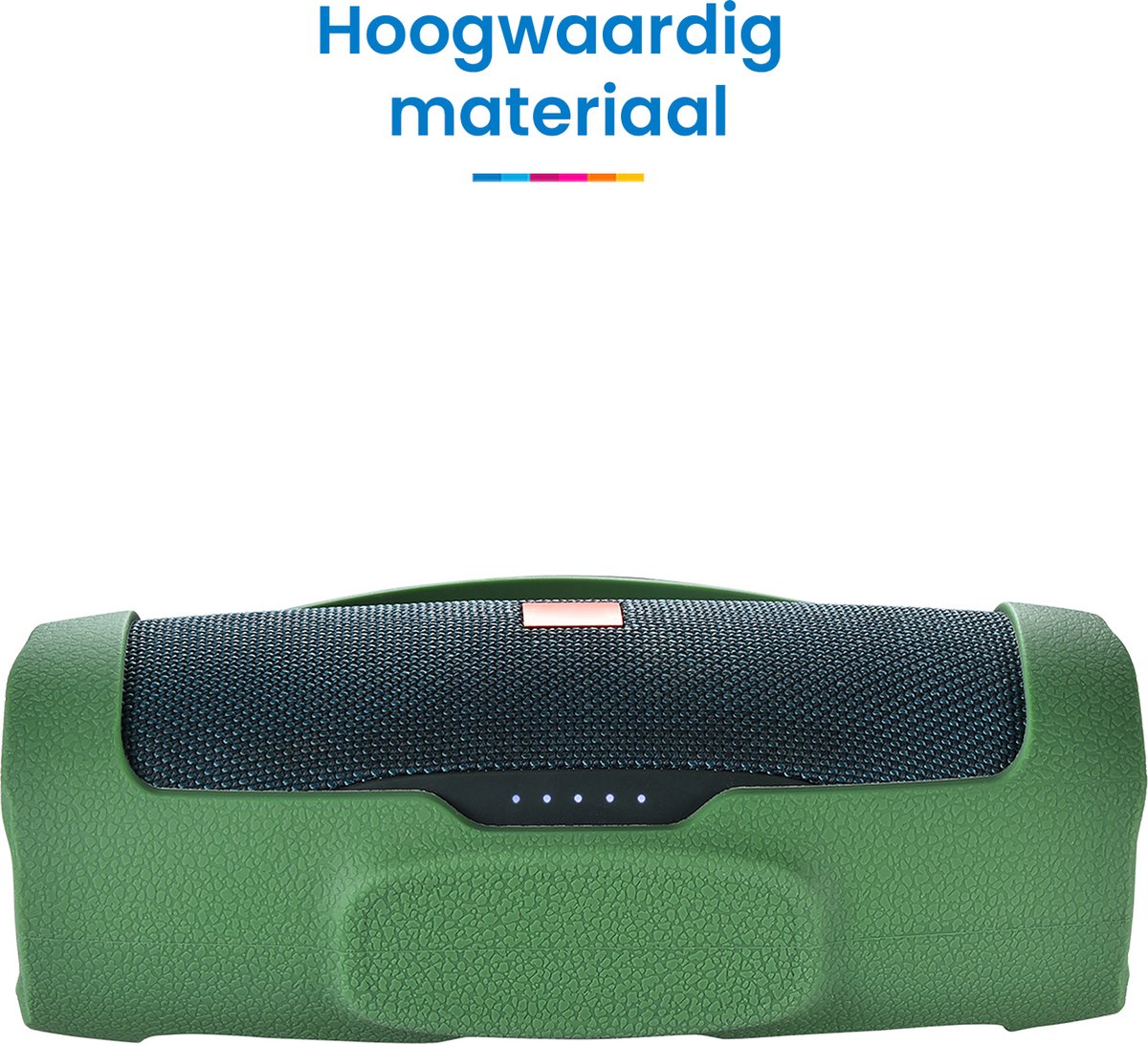 YONO Siliconen Hoes geschikt voor JBL Charge Essential 2 - Case met Draagriem en Handvat - Beschermhoes - Donkergroen