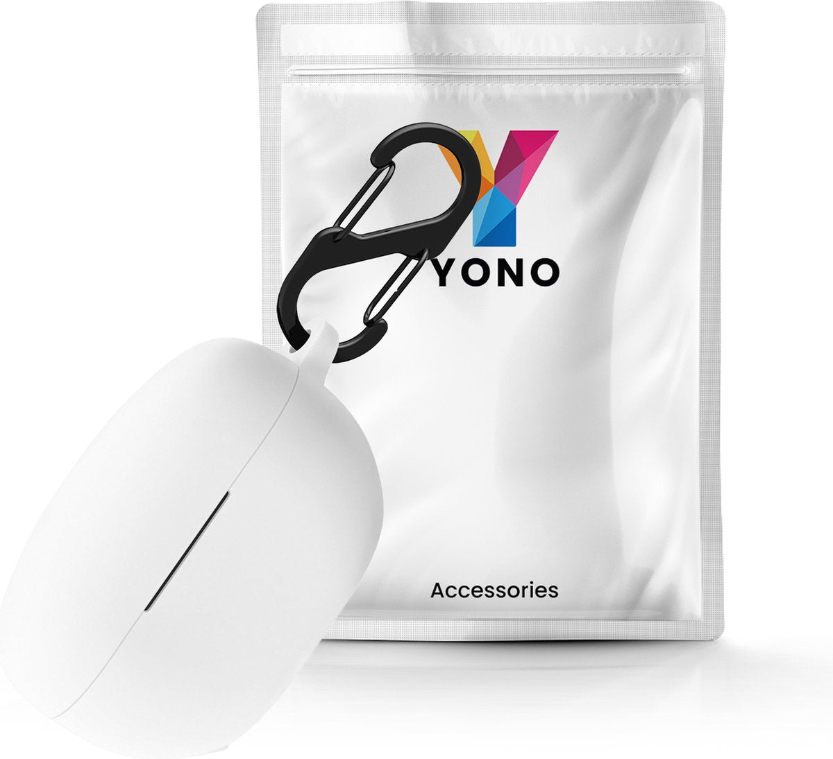 YONO Soft Case geschikt voor Sony WF-1000XM5 - Hoesje met Clip - Wit