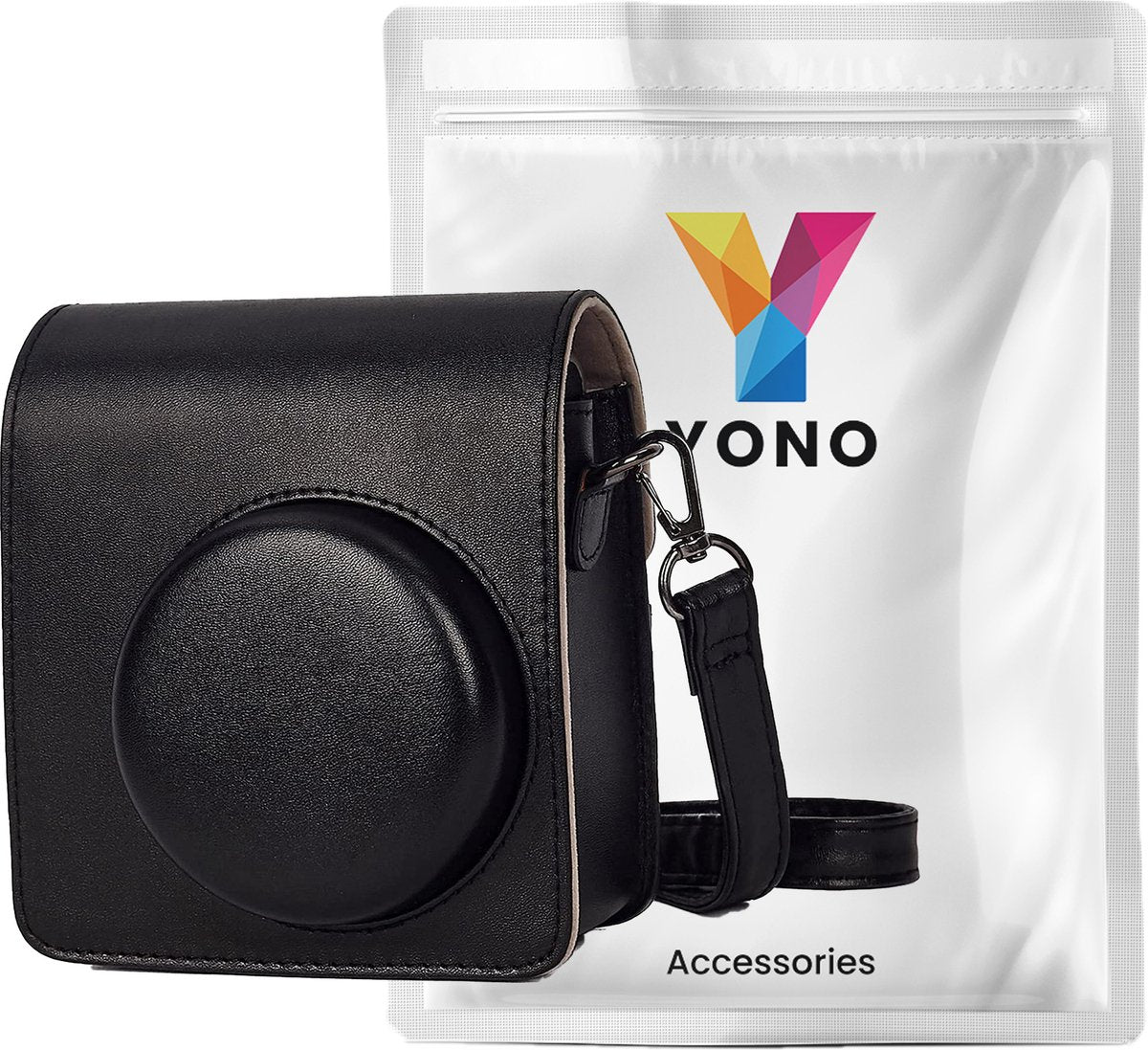 YONO Case geschikt voor Fujifilm Instax Mini 40 - Hoes met Draagriem - Cameratas - Zwart