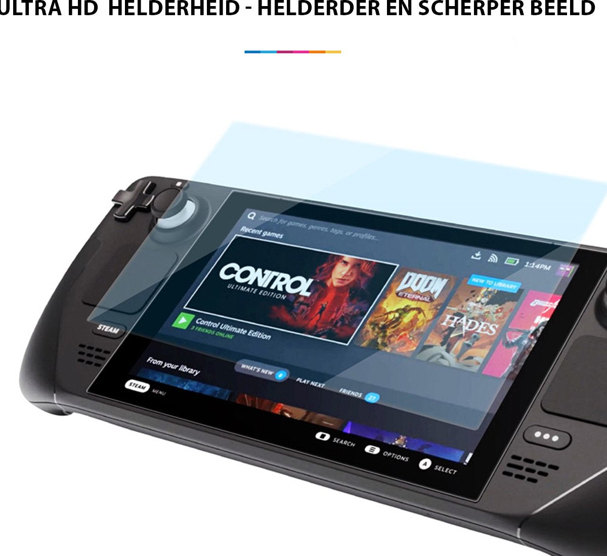 YONO Accessoires Set geschikt voor Valve Steam Deck / OLED - Case Opberghoes - Console Stand - Screen Protector - Siliconen Hoesje - Zwart