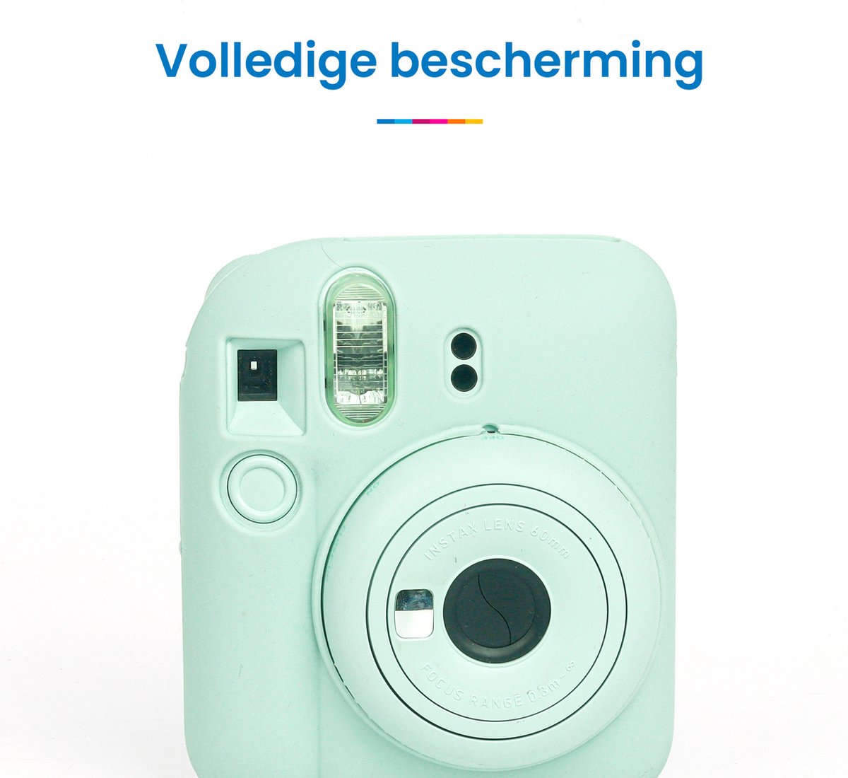YONO Siliconen Hoesje geschikt voor Fujifilm Instax Mini 12 - Skin Case - Mint Groen