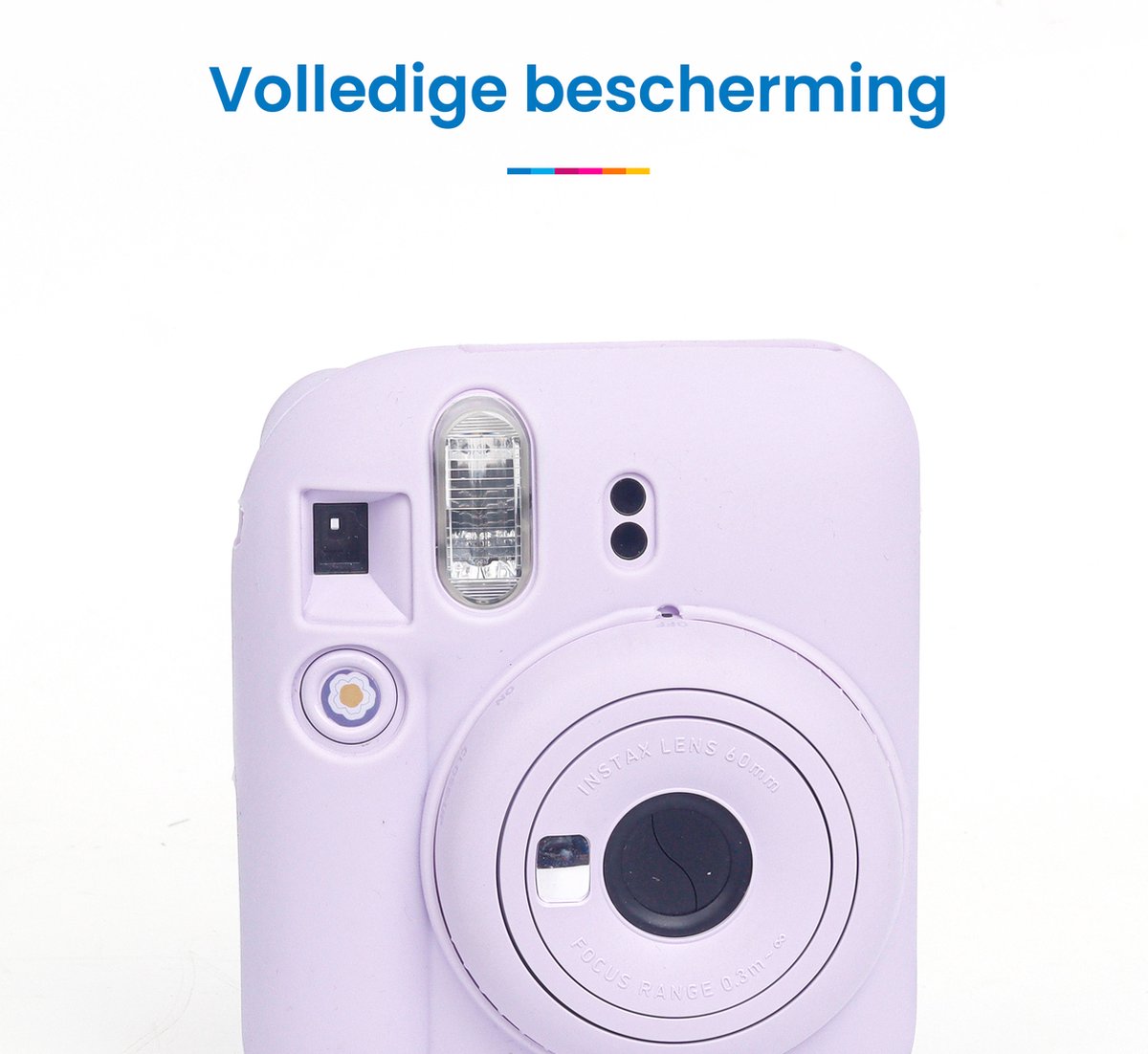 YONO Siliconen Hoesje geschikt voor Fujifilm Instax Mini 12 - Skin Case - Lila Paars