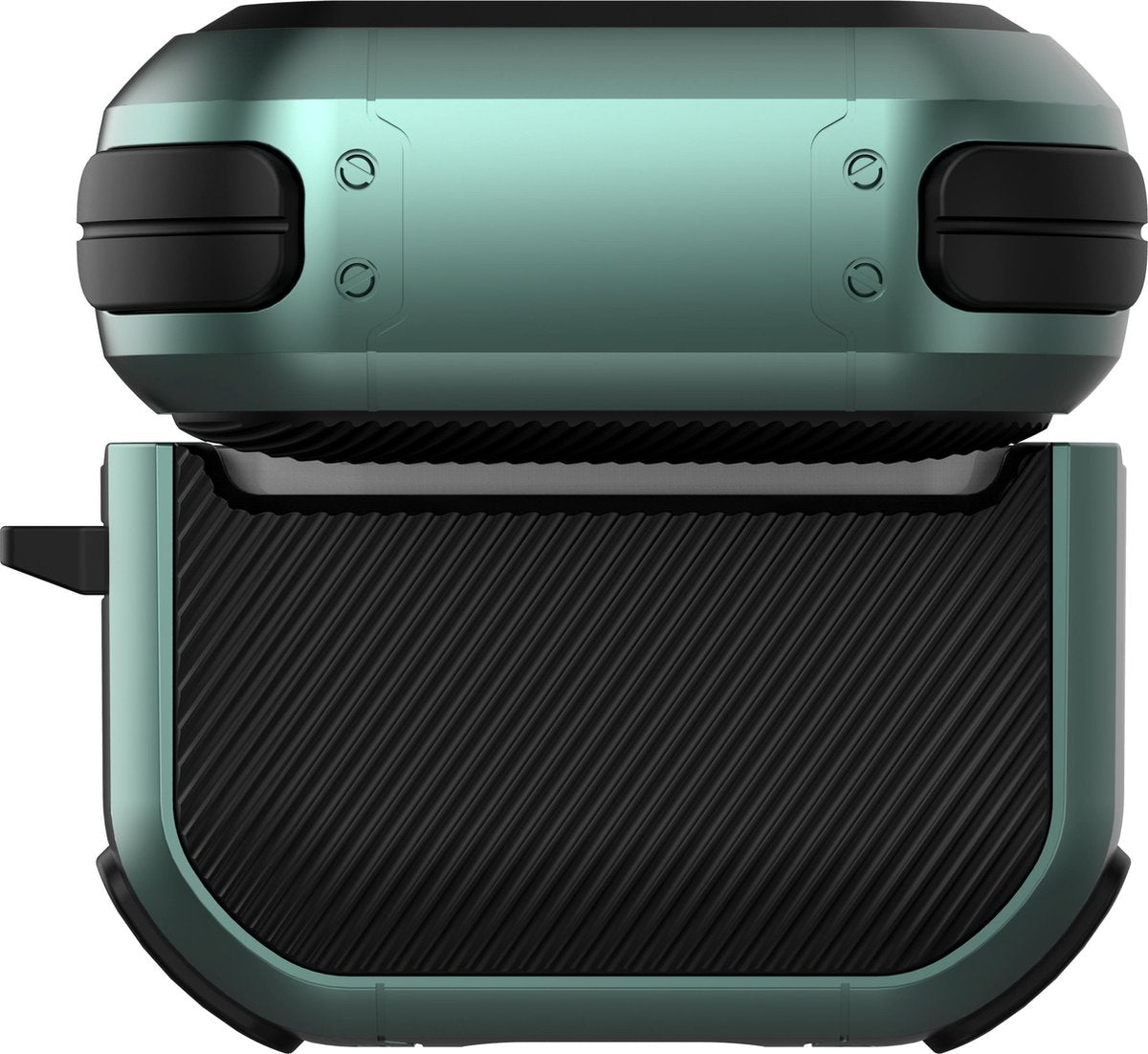 YONO Hoesje geschikt voor Airpods Pro 1/2 – Armor Hard Case – Groen