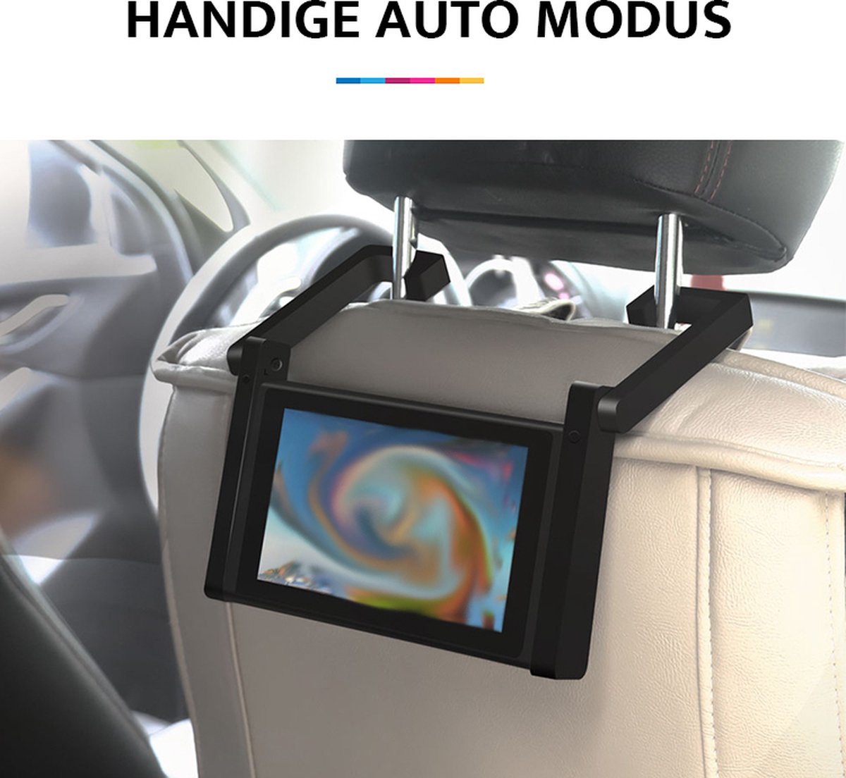 YONO Houder geschikt voor Nintendo Switch - Tafel Standaard - Autohouder Hoofdsteun Accessoires - Zwart