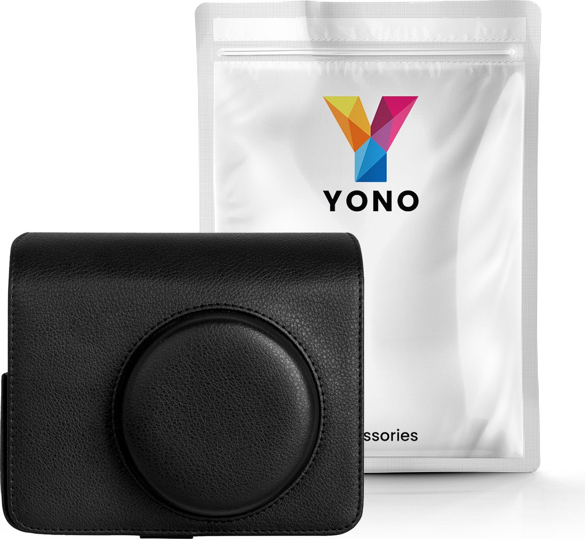 YONO Case geschikt voor Fujifilm Instax Wide 400 - Bescherm Hoes met Draagriem - Zwart