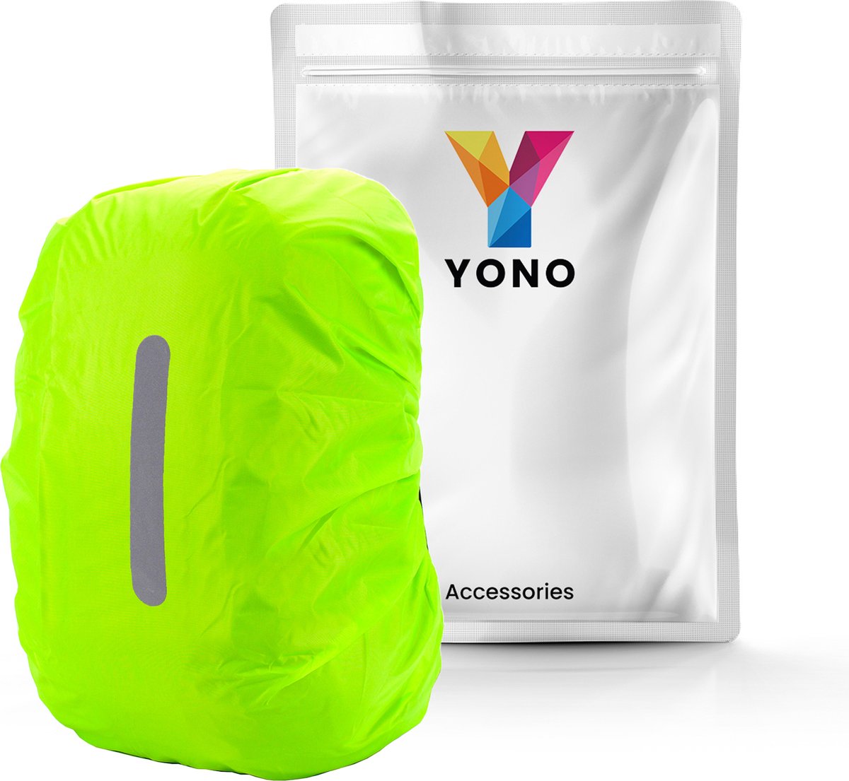 YONO Regenhoes Backpack Waterdicht - Reflecterende Rugzak Hoes Vliegtuig - 71 tot 80 Liter - Fluoriserend - XXL