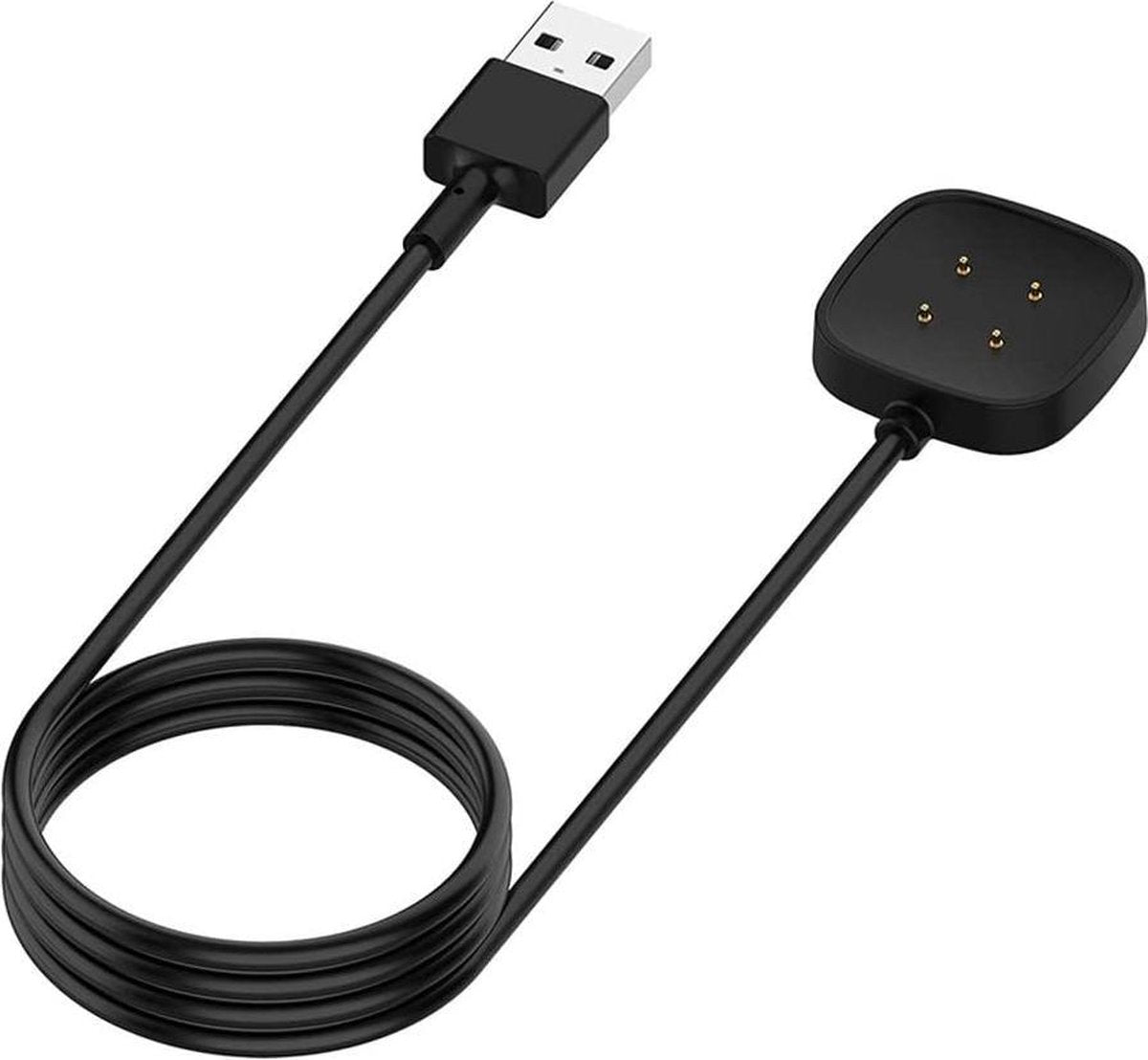 YONO Oplaadkabel geschikt voor Fitbit Versa 3 / 4 / Sense - USB Oplader - Zwart