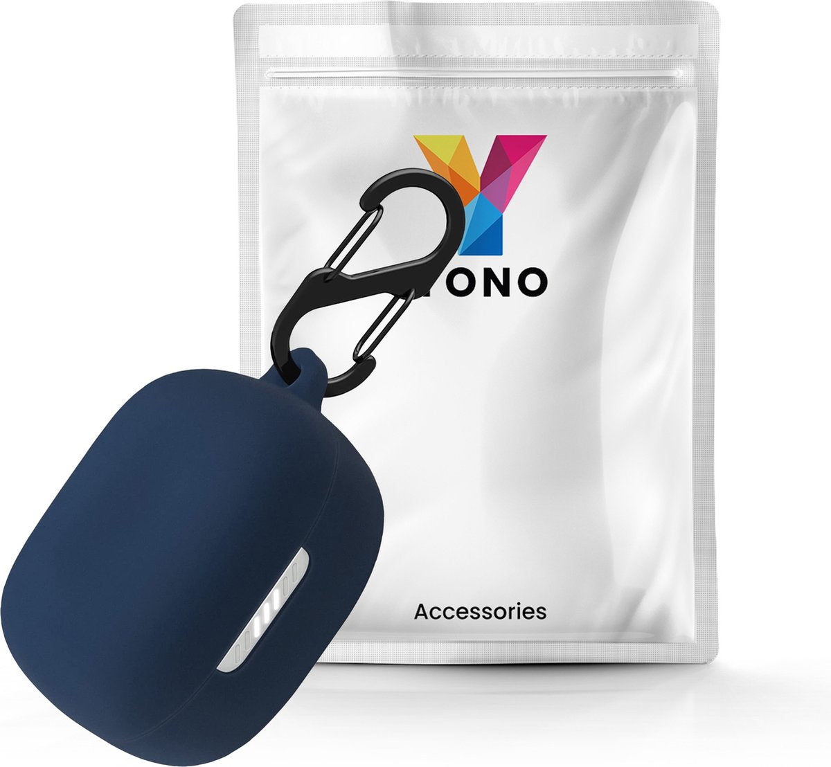 YONO Soft Case geschikt voor JBL Live Pro 2 TWS - Hoesje met Clip - Donkerblauw