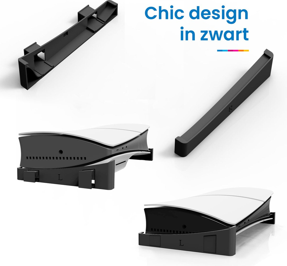 YONO Horizontale Standaard geschikt voor Playstation 5 SLIM - PS5 Stand Liggend - Houder - Zwart