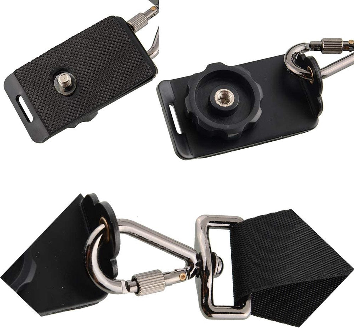 YONO Camera Harnas voor Systeemcamera - Dual Strap Camera Riem - Geschikt voor DSLR Canon / Nikon / Sony - Zwart