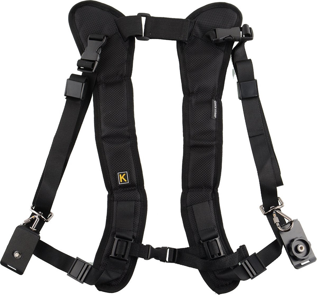 YONO Camera Harnas voor Systeemcamera - Dual Strap Camera Riem - Geschikt voor DSLR Canon / Nikon / Sony - Zwart