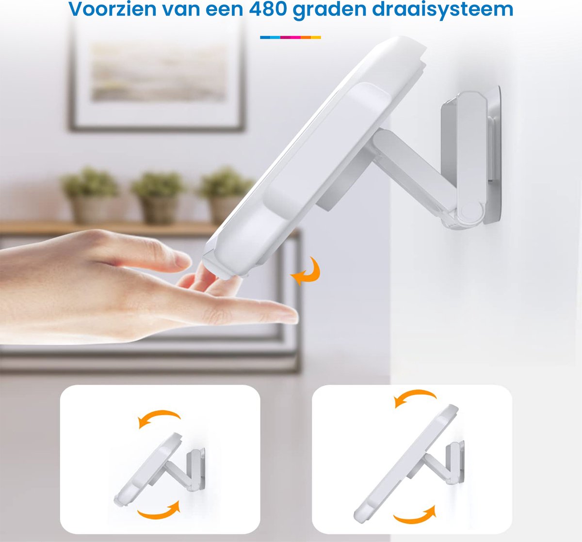 YONO Waterdichte Telefoonhouder Badkamer - Geschikt voor Douche en Bad - Waterproof Smartphone Houder - 360 Graden Roteerbaar - Wit