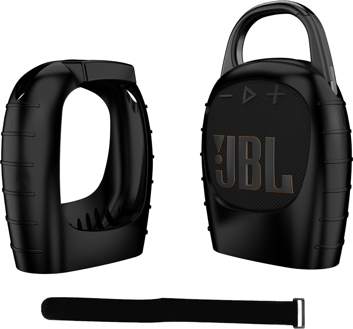 YONO Premium Case geschikt voor JBL Clip 5 - Siliconen Hoesje - Zwart