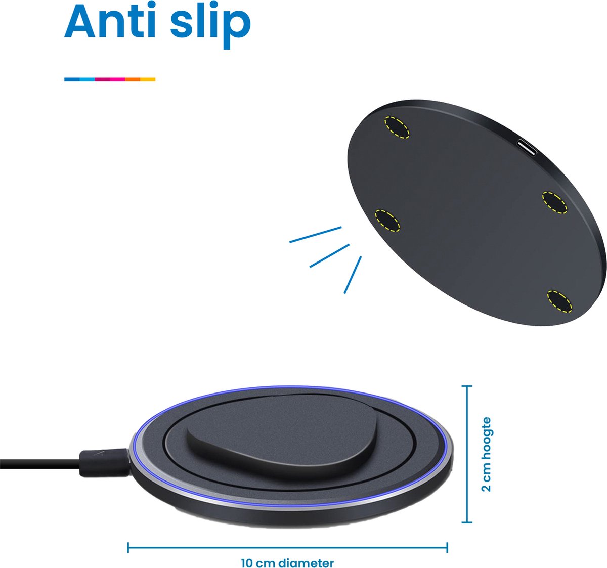 YONO Draadloze Oplader geschikt voor Sonos Roam / Roam SL - Magnetische Lader - Oplaadkabel - Zwart