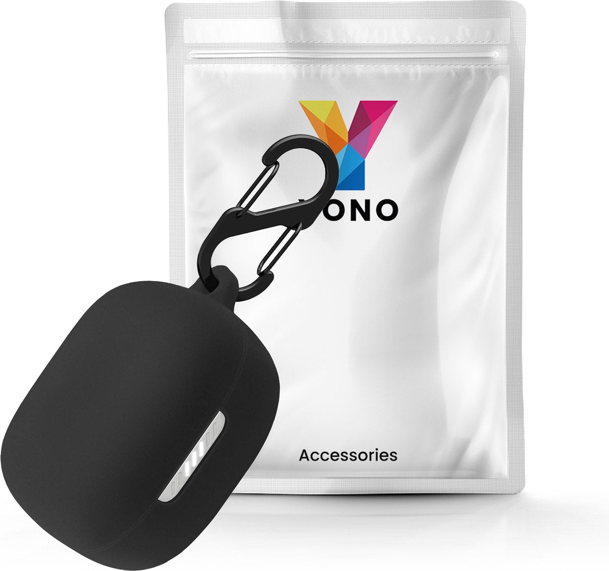 YONO Soft Case geschikt voor JBL Live Pro 2 TWS - Hoesje met Clip - Zwart