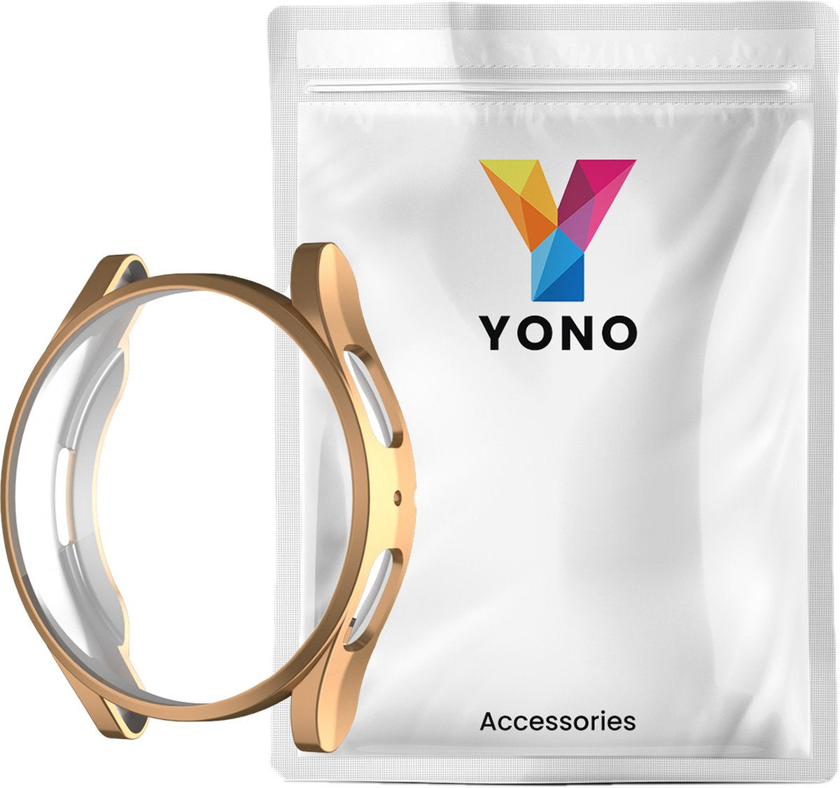YONO Screen Protector Bumper geschikt voor Galaxy Watch 5 (40 mm) - Full Cover Case - Hoesje - Rose Gold