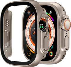 YONO Screen Protector Bumper geschikt voor Apple Watch Ultra (49mm) - Full Cover Case - Hoesje - Champagne