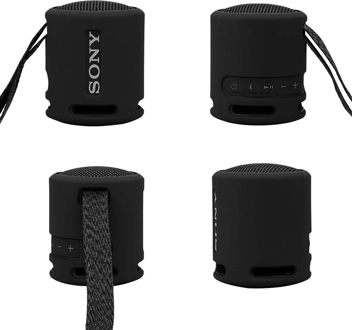 YONO Soft Case geschikt voor Sony SRS-XB100 / SRS-XB13 - Siliconen Hoesje - Zwart