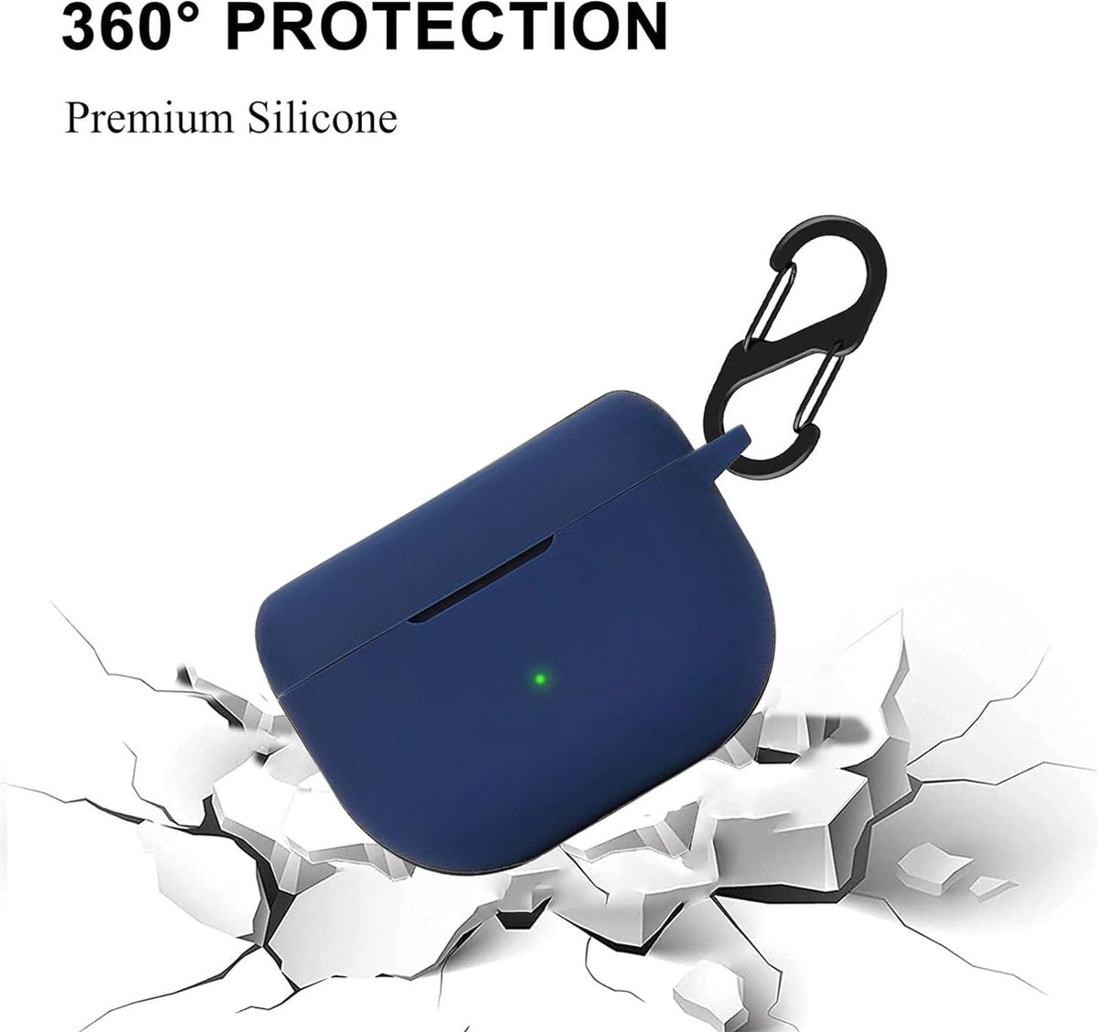 YONO Soft Case geschikt voor Jabra Elite 8 Active / Elite 10 - Siliconen Hoesje - Donkerblauw