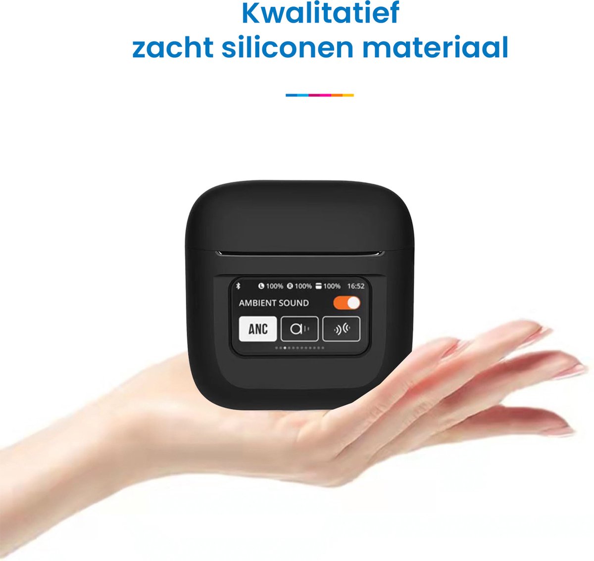 YONO Soft Case geschikt voor JBL Tour Pro 2 - Siliconen Draadloze Oordopjes Hoesje met Clip - Zwart