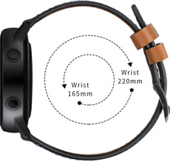 YONO Leer Air Bandje 20mm - Leren Horlogebandje geschikt voor Samsung Galaxy Watch 7 / 6 / 5 / Pro / 4 / 3 / Active 2 - Polar Ignite / Unite – Huawei - Bruin