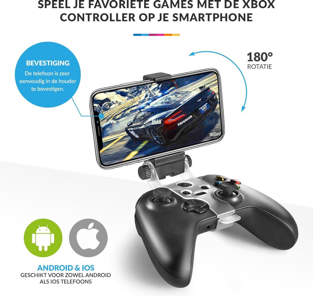 YONO Controller Clip geschikt voor Xbox One (X) – Telefoonhouder