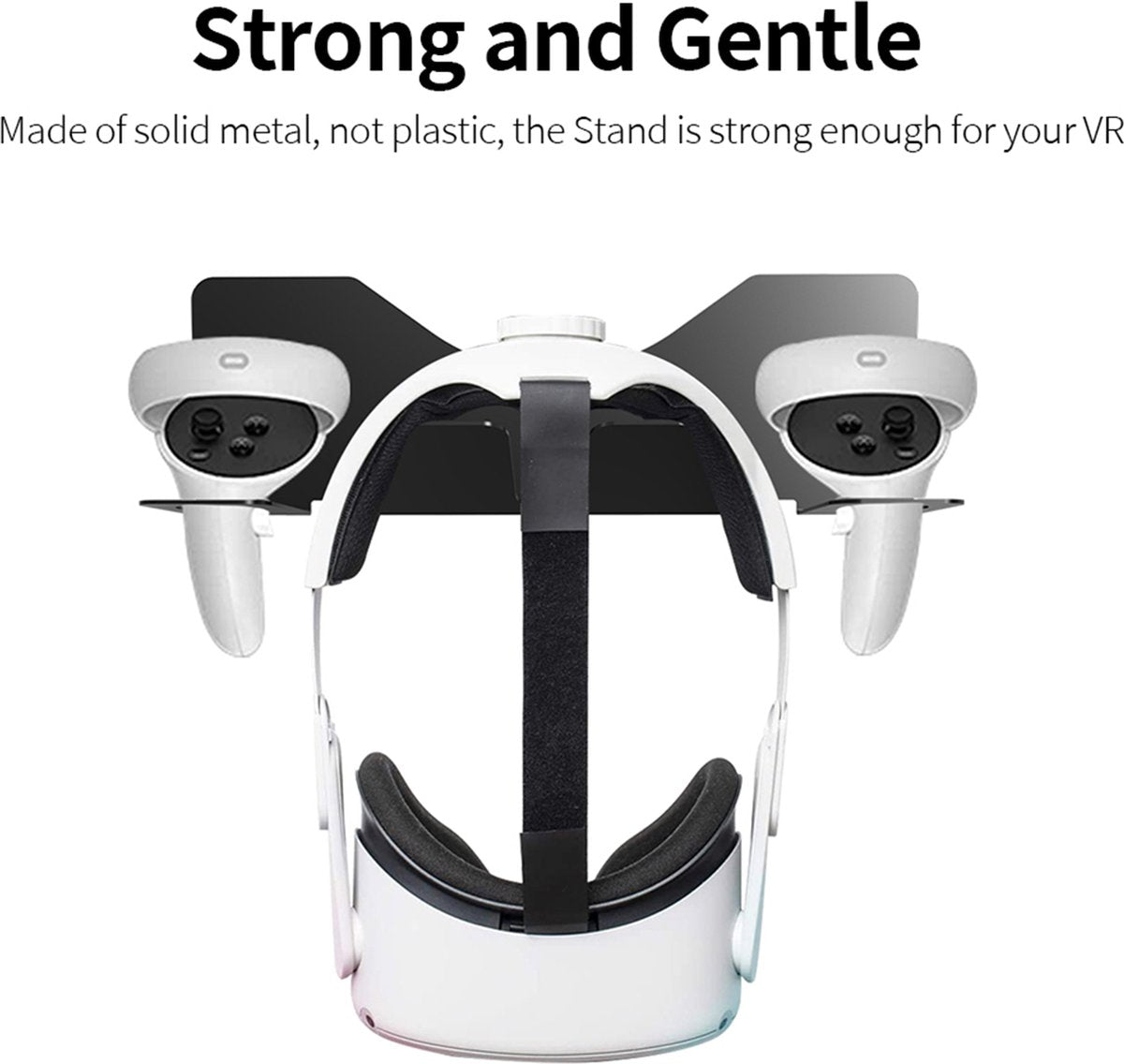 YONO Muurbeugel geschikt voor Oculus Quest 2 - Wall Mount Houder Meta Quest 2 - Zwart