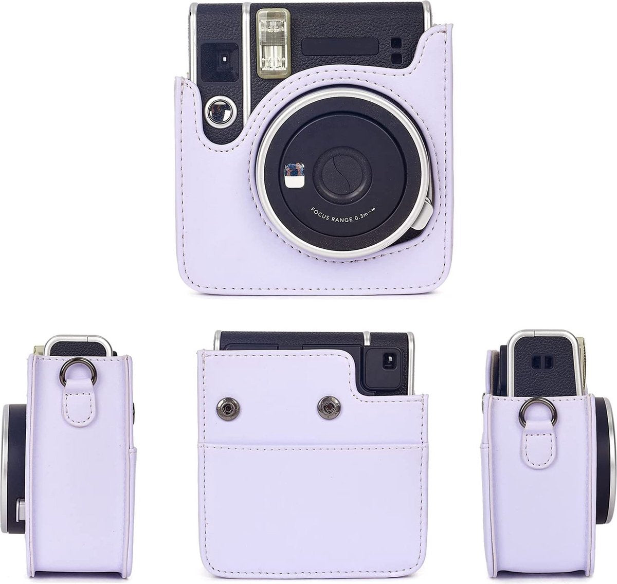 YONO Case geschikt voor Fujifilm Instax Mini 40 - Hoes met Draagriem - Cameratas - Lila
