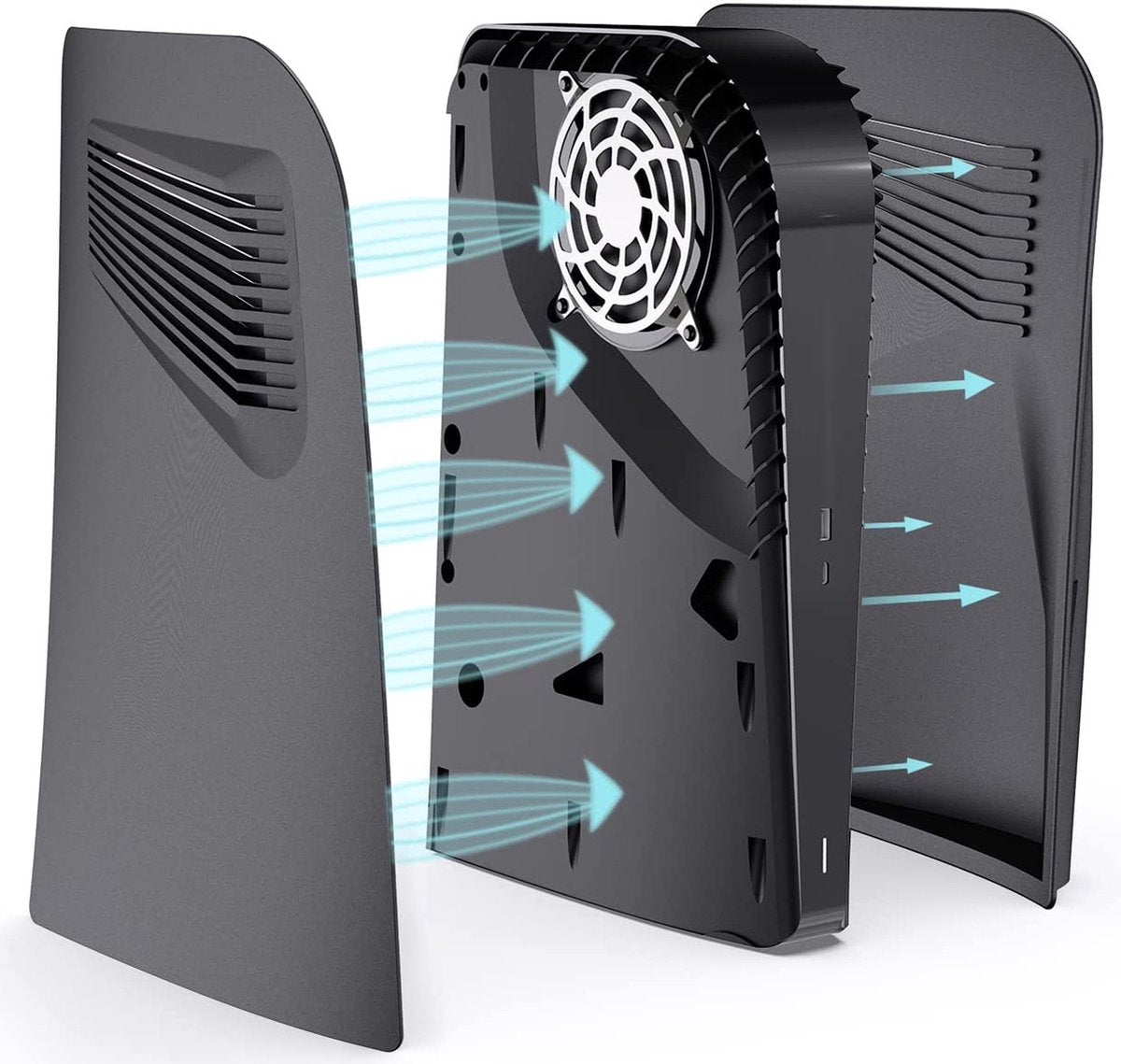 YONO Faceplate geschikt voor Playstation 5 Disc Edition - PS5 Console Skin Cover Accessoires - Zwart