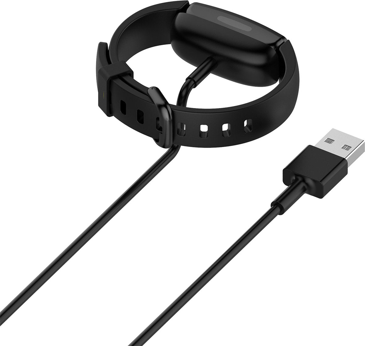 YONO Oplaadkabel geschikt voor Fitbit Inspire 2 / Ace 3 - USB Oplader - 1 Meter - Zwart