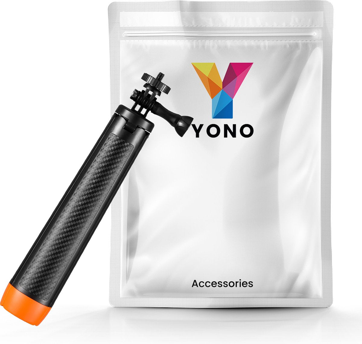 YONO Floating Stick geschikt voor GoPro / DJI Osmo / Insta360 - Uitschuifbare Tripod Grip Waterproof - Zwart