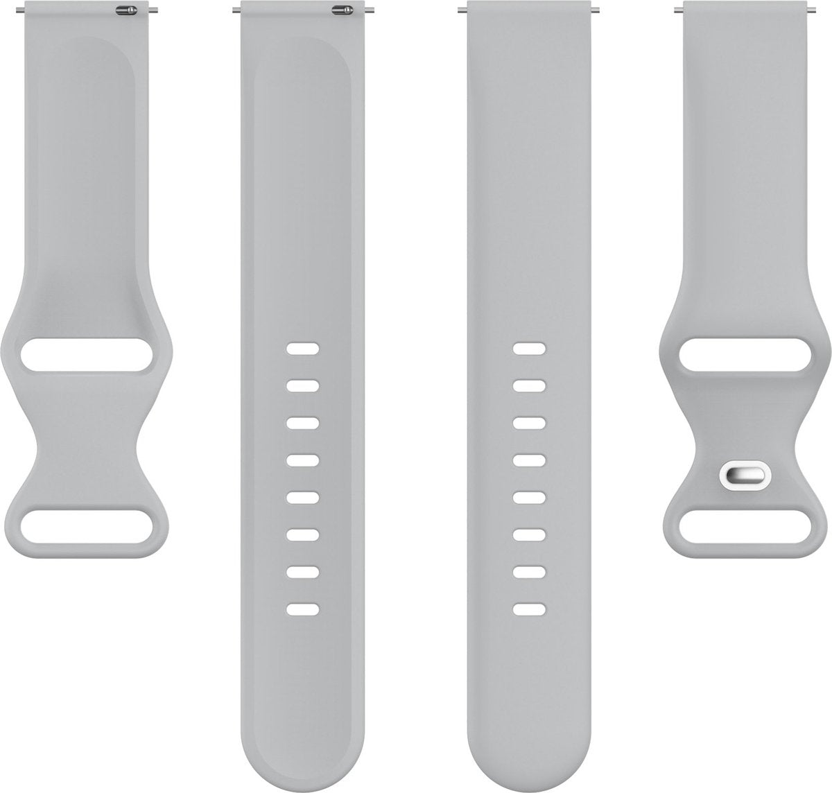 YONO Siliconen Soft Bandje 22mm - Horlogebandje geschikt voor Samsung Galaxy Watch 46mm / 3 (45mm) / Gear s3 - Polar Vantage M2 / Grit X - Huawei Watch GT 3 (pro) / 2 - Amazfit GTR - Grijs - Small