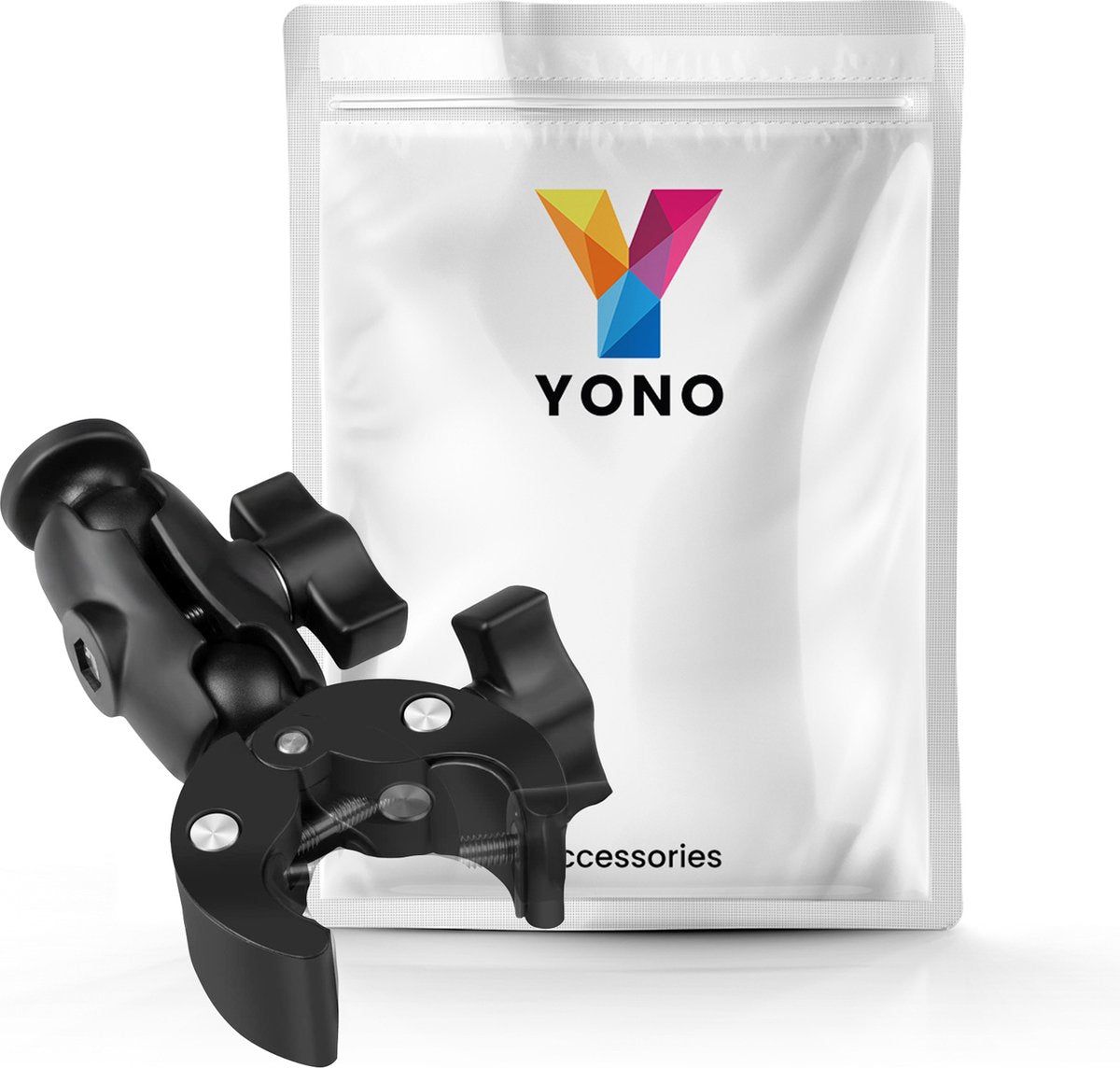 YONO Buisklem geschikt voor GoPro en Action Camera - Roll Bar Mount - Super Clamp - Zwart