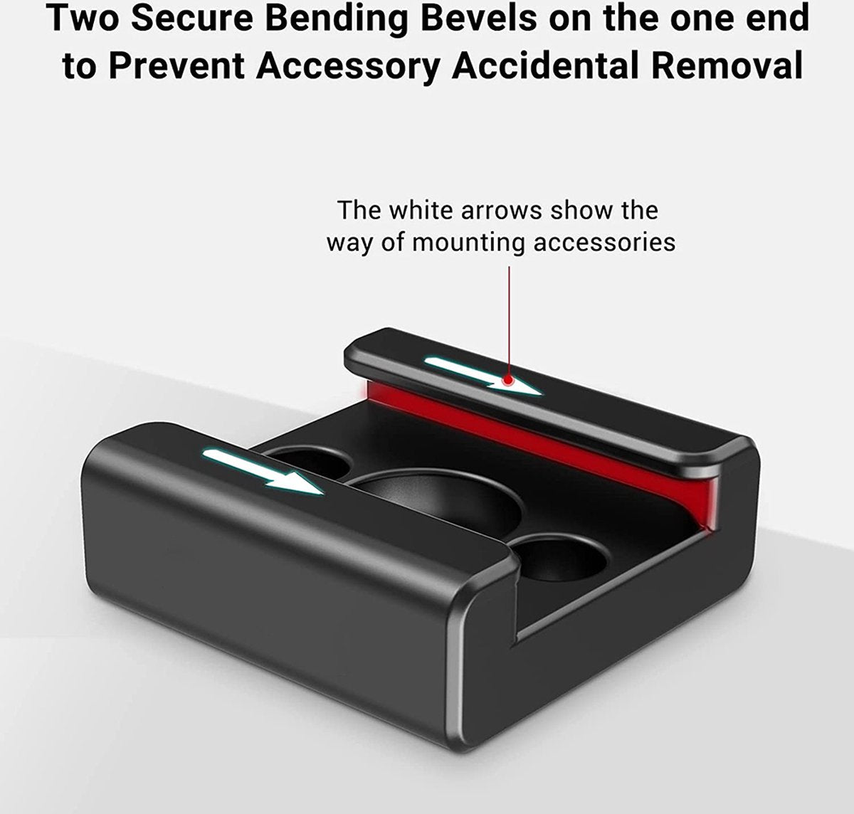 YONO Cold Shoe Mount Adapter Set - Metaal - 2 Stuks - Zwart