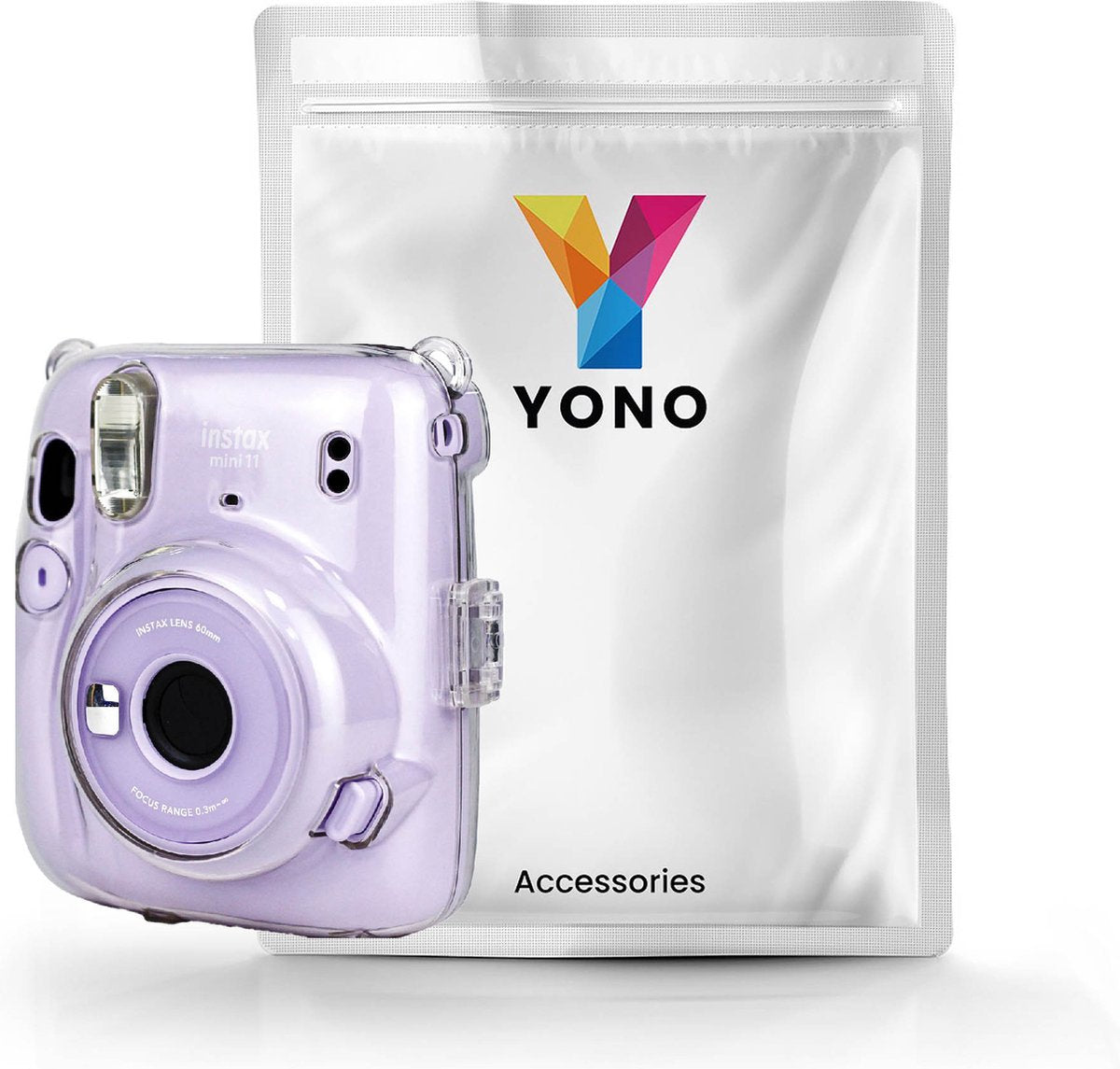 YONO Case geschikt voor Fujifilm Instax Mini 11 – Hoesje met Draagriem – Transparant
