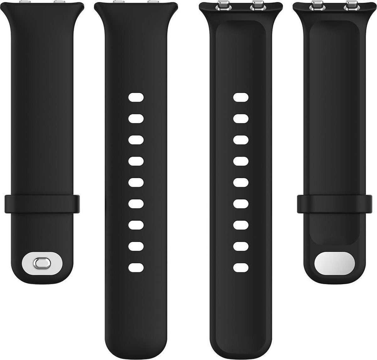 YONO Siliconen Bandje geschikt voor Oppo Watch 46mm – Zwart