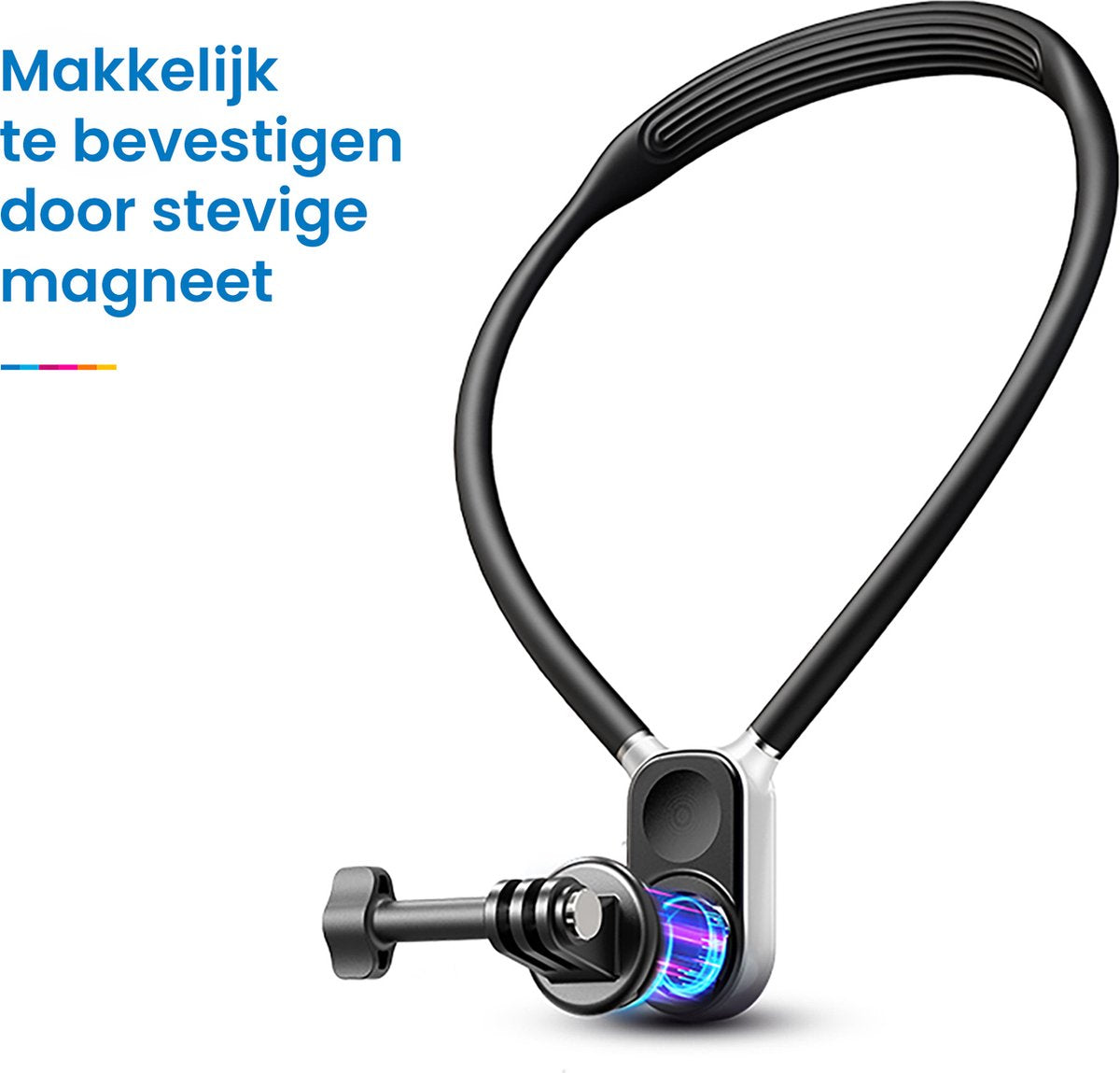 YONO Nekhouder geschikt voor GoPro met Telefoonclip - Actie Camera en Smartphone Houder - Accessoires Mounts - Zwart