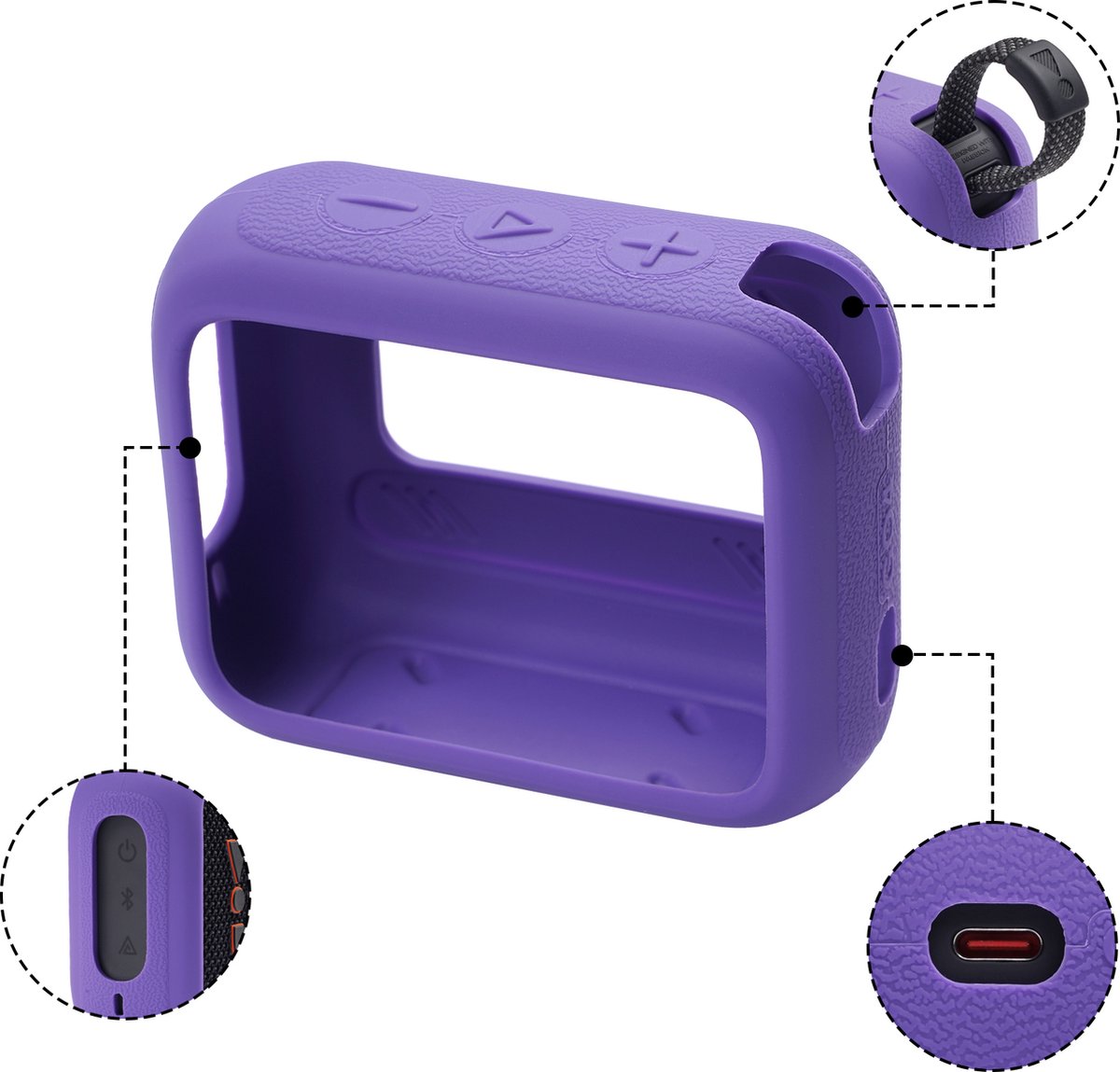 YONO Soft Case geschikt voor JBL Go 4 - Siliconen Hoesje - Paars