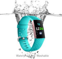 YONO Siliconen Bandje geschikt voor Fitbit Charge 4 / 3 – Turquoise – Large