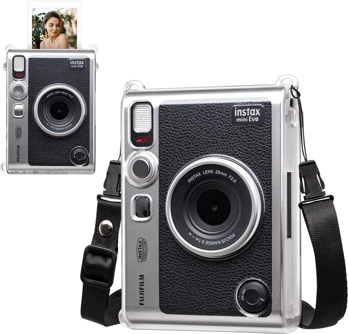 YONO Slim Case geschikt voor Fujifilm Instax Mini EVO - Hoesje - Transparant