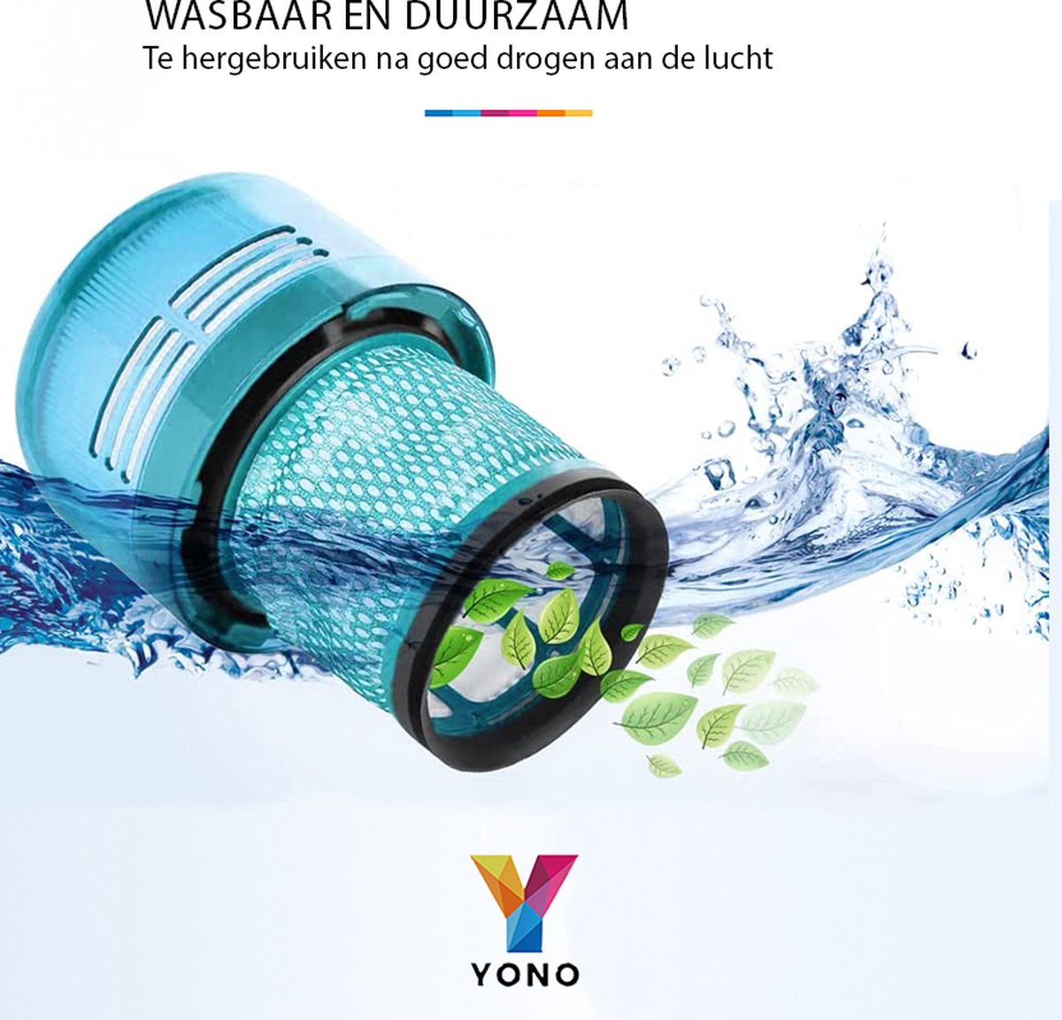 YONO HEPA Filter Set geschikt voor Dyson V11 / V15 / SV14 Steelstofzuiger - Wasbaar met Tool voor Schoonmaken - Stofzuiger Accessoires en Onderdelen - 3 Stuks