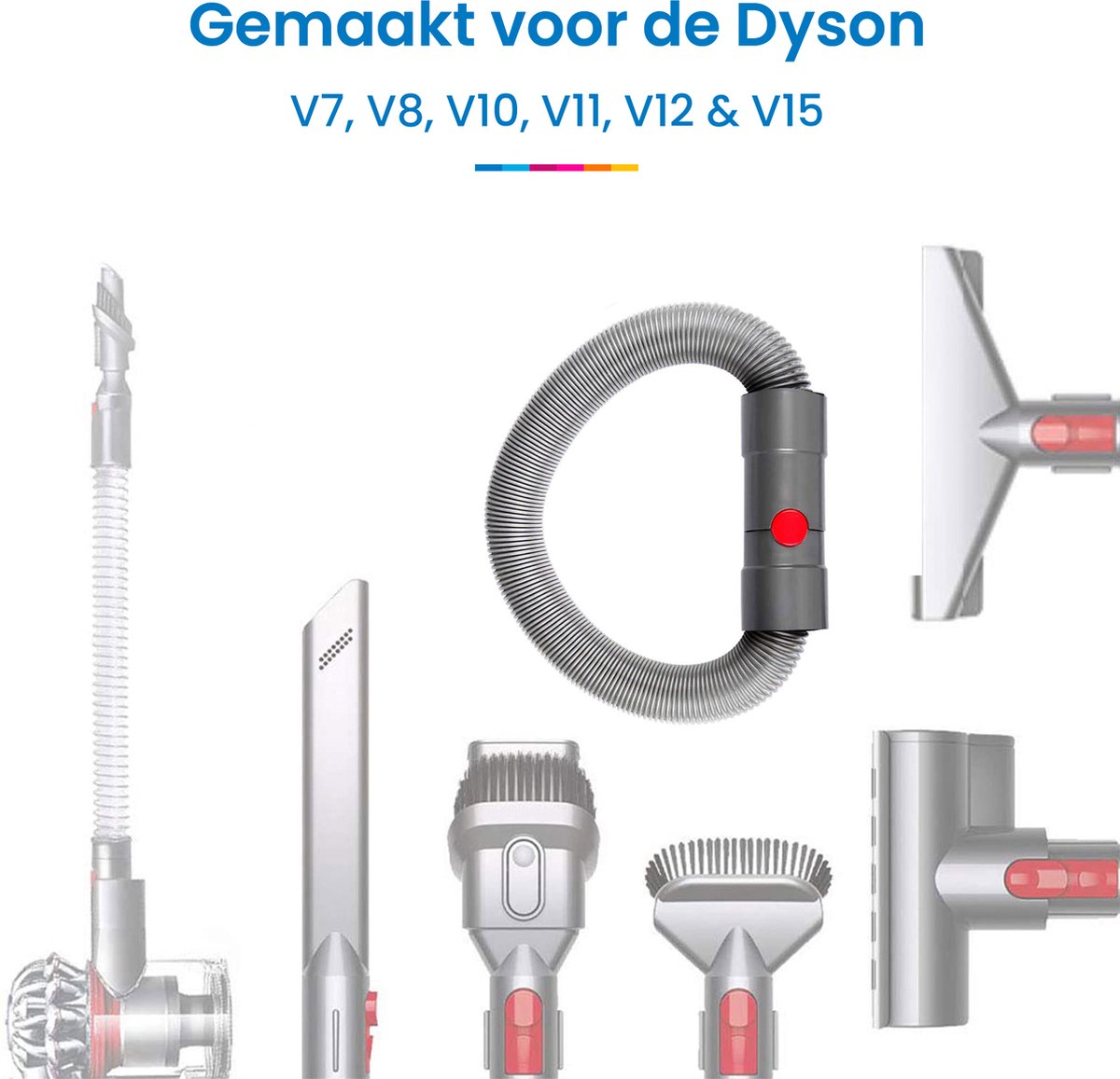YONO Groom Tool met Slang geschikt voor Dyson V15 / V11 / V10 / V8 / V7 - Opzetstuk Haarborstel