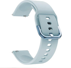 YONO Siliconen Classic Bandje 20mm - Horlogebandje geschikt voor Samsung Galaxy Watch 7 / 6 / 5 / Pro / 4 / 3 / Active 2 - Polar Ignite / Unite – Huawei - Lichtblauw